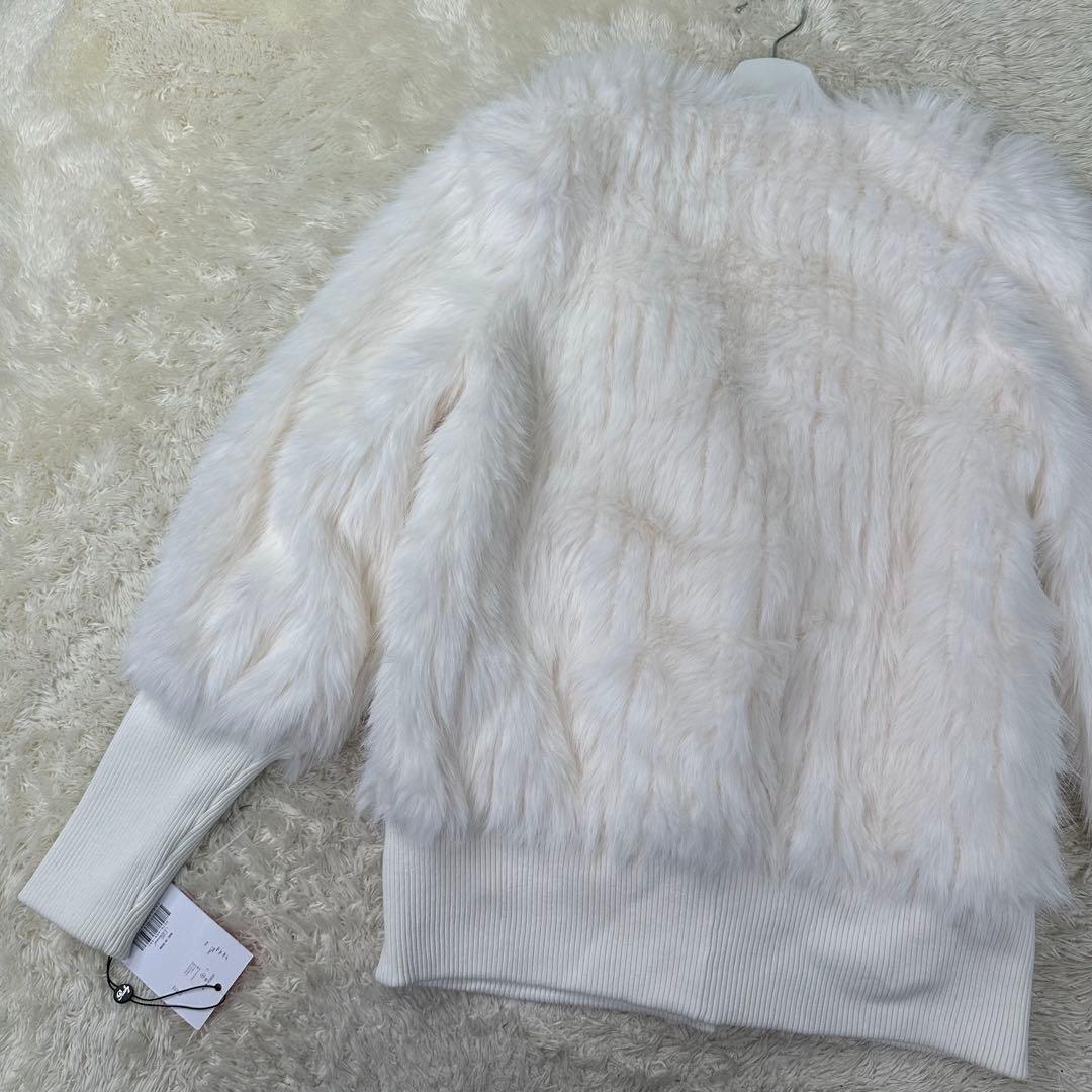 ✨新品未使用タグ付き✨Rady ファーブルゾン ホワイト リボン M