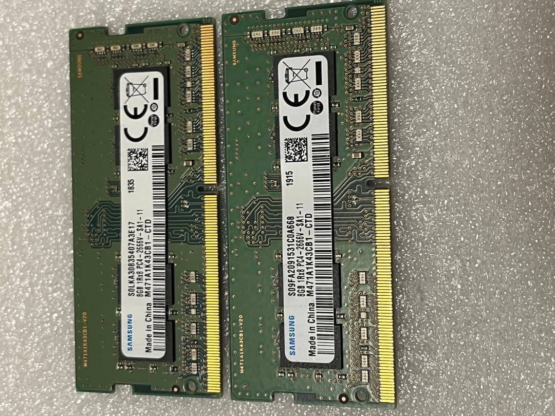 T2 SAMSUNG 8GB２枚　16GB PC4 BIOSチェック✅