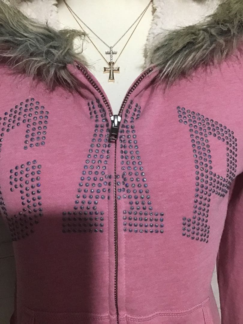 ★GAP ギャップ★ y2k 平成ギャル 平成女児 姫系 ピンク ファー