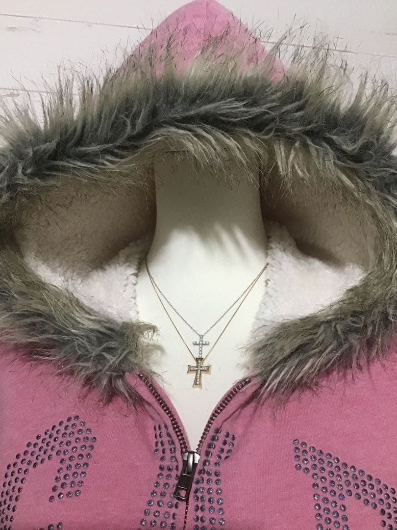 ★GAP ギャップ★ y2k 平成ギャル 平成女児 姫系 ピンク ファー