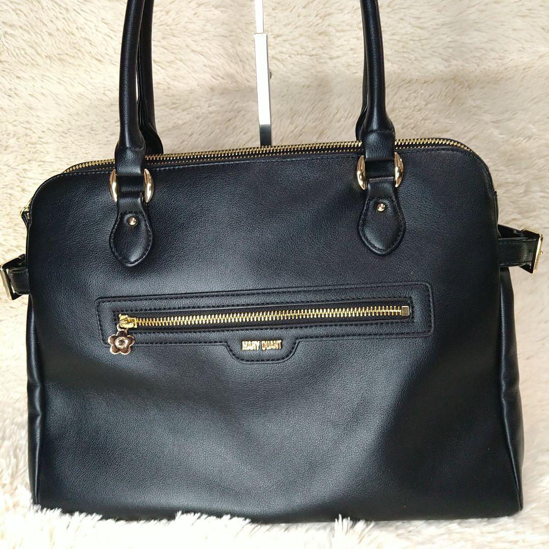 専用　タグ付き【MARRY QUANT】マリークワント 黒 ビジネスバッグＡ4可