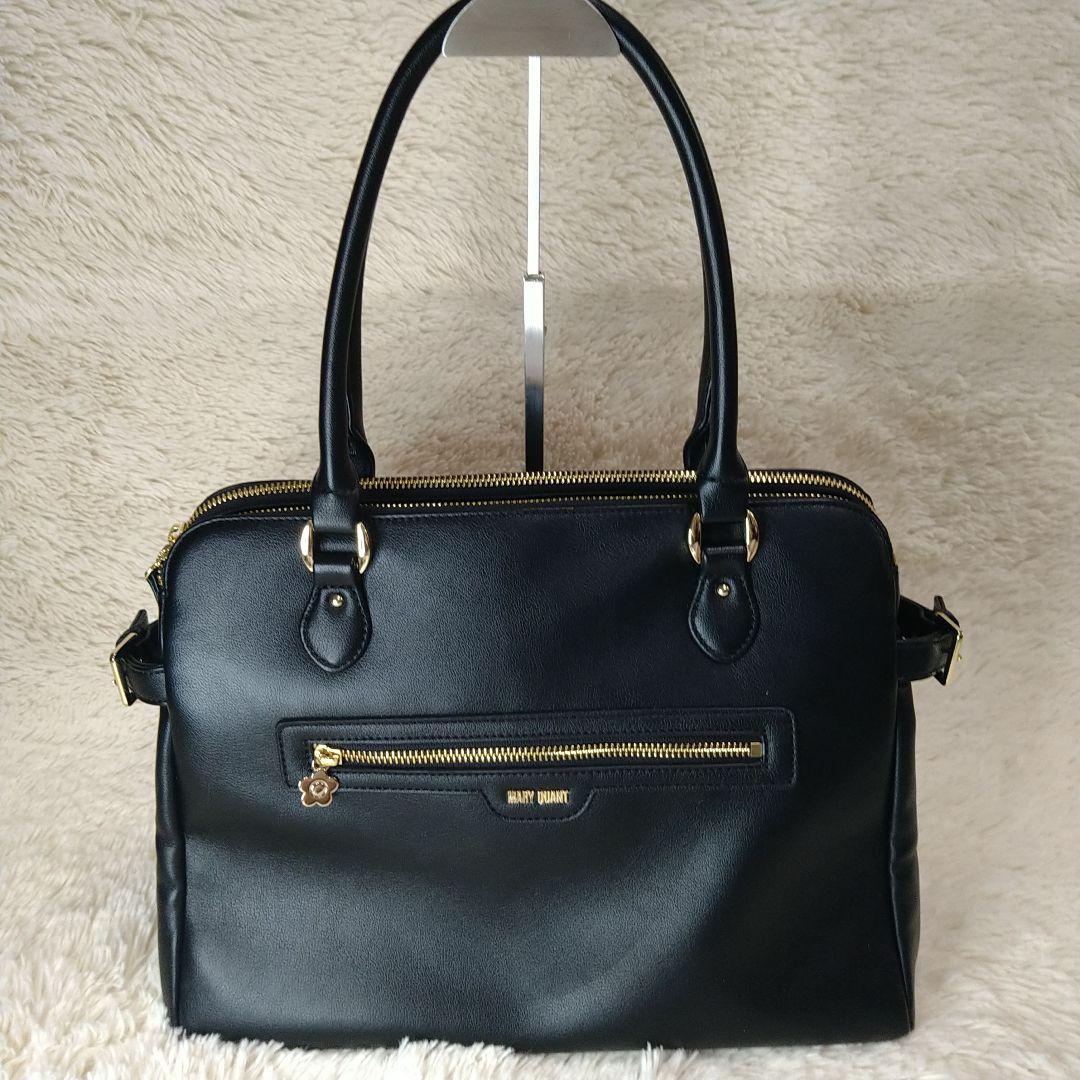 専用　タグ付き【MARRY QUANT】マリークワント 黒 ビジネスバッグＡ4可