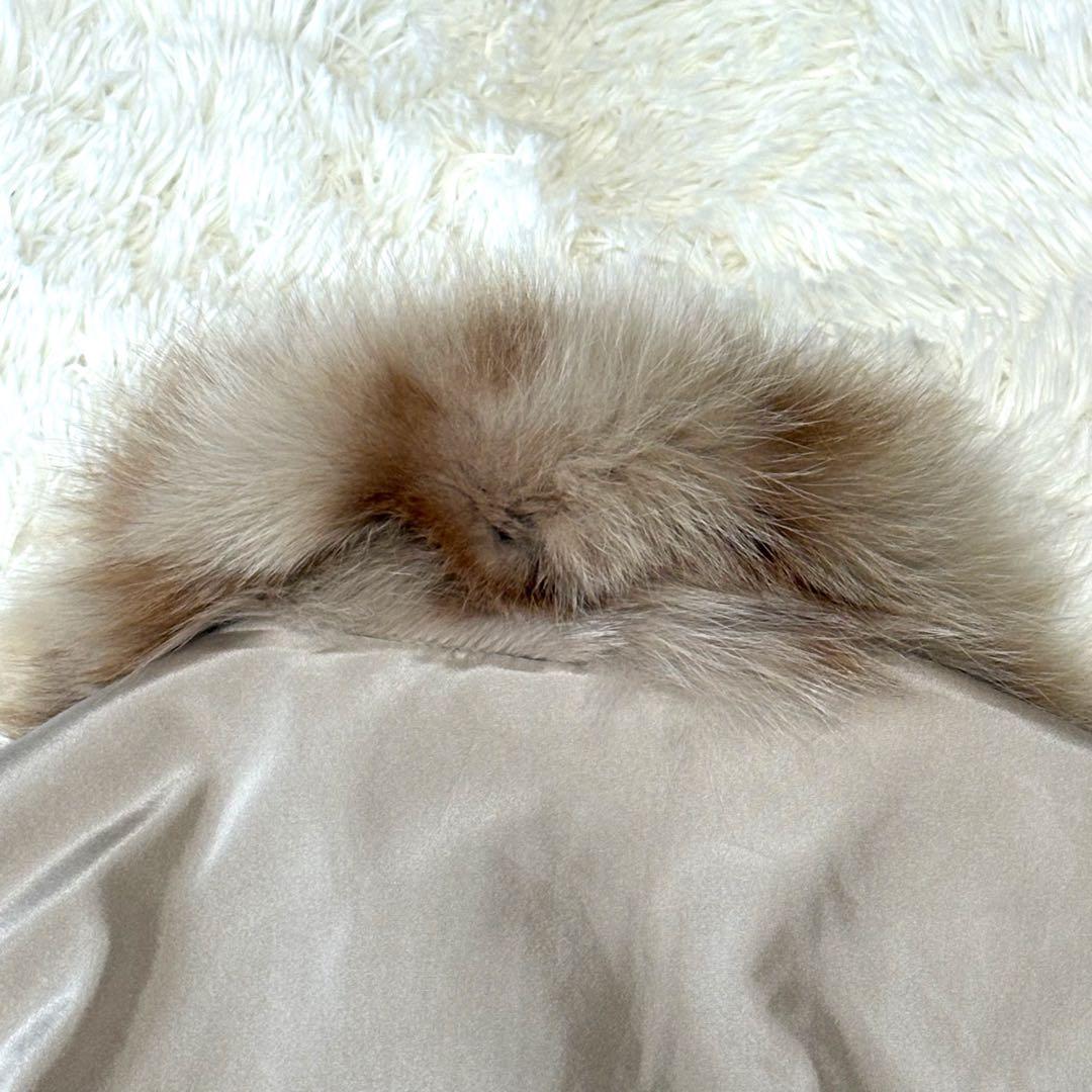 BALMAIN リバーシブル 毛皮ハーフコート フォックスファー シルク