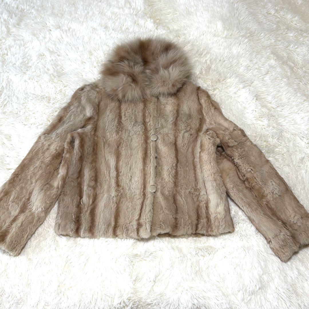 BALMAIN リバーシブル 毛皮ハーフコート フォックスファー シルク
