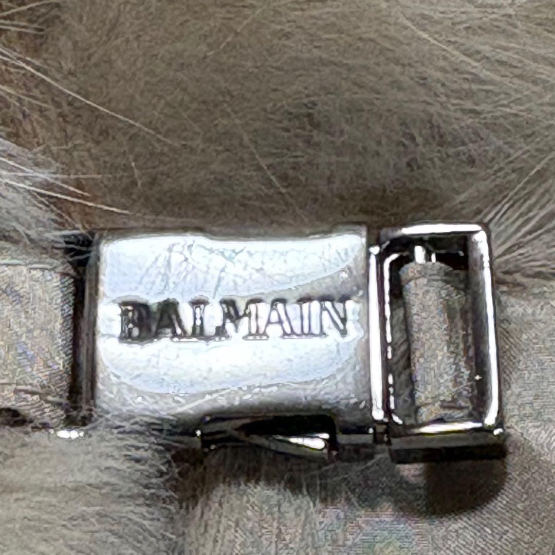 BALMAIN リバーシブル 毛皮ハーフコート フォックスファー シルク