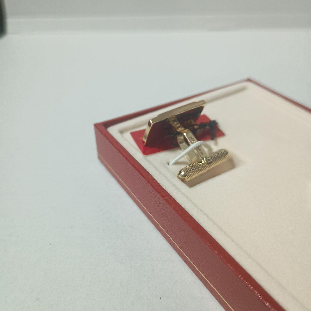 S.T.Dupontのグリーンとゴールドのスクエアカフリンクス