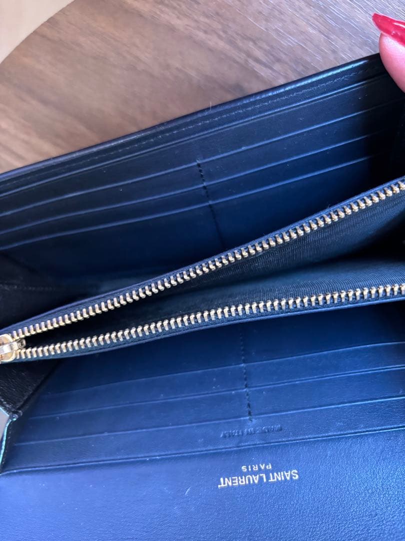 SAINT LAURENT 長財布　ネイビー