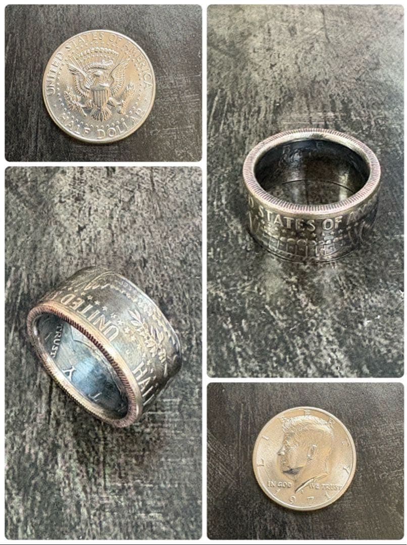 アメリカ50セントハーフダラー　イギリス2シリング✖️2(模様別) るぅ