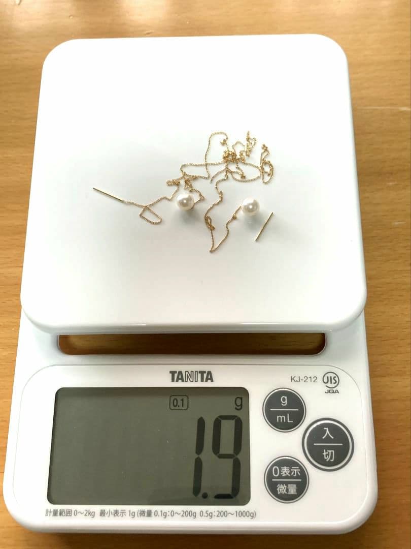 本日のみお値下げ K18 あこや チェーン ピアス