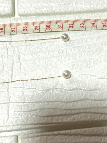 本日のみお値下げ K18 あこや チェーン ピアス