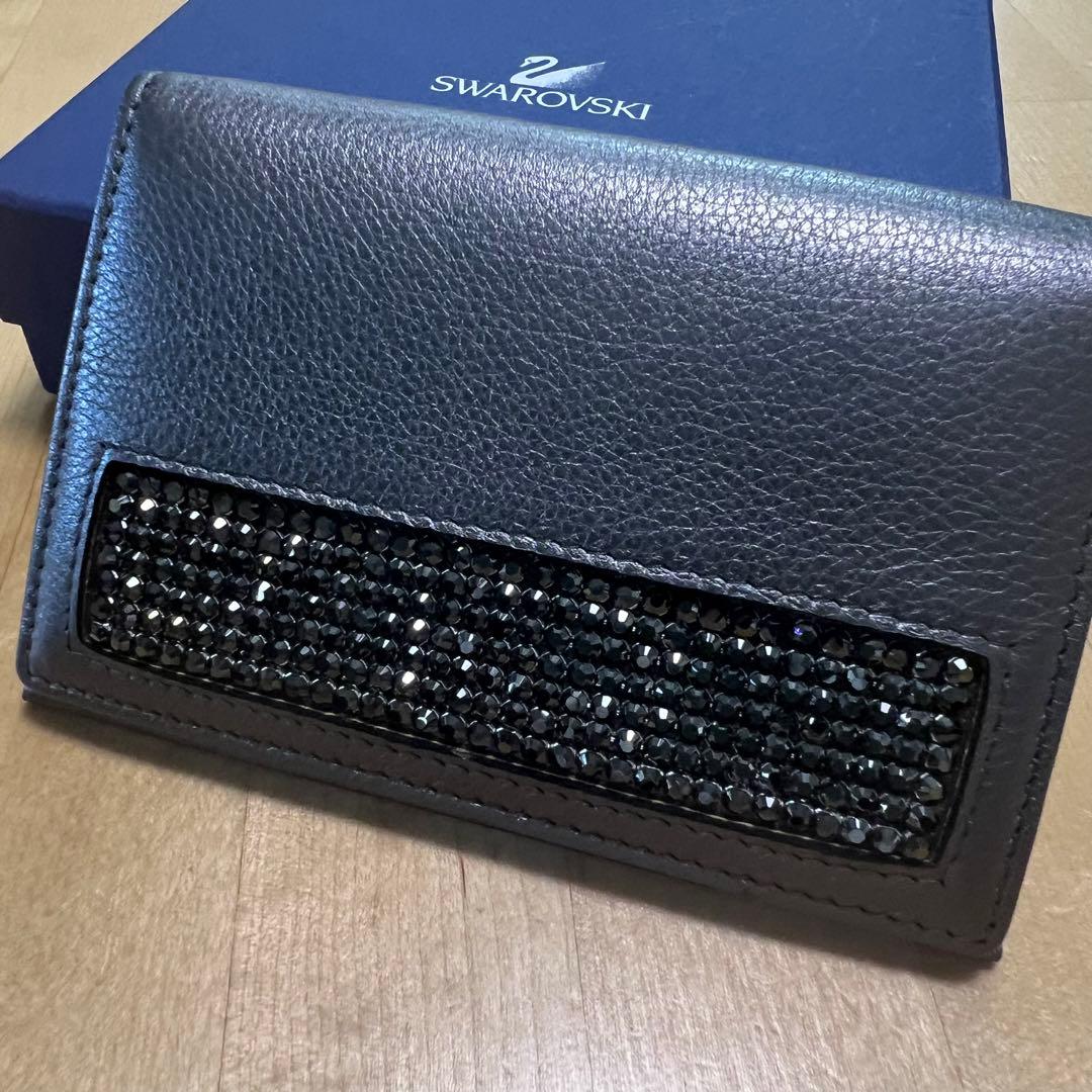 Swarovski 名刺入れ シルバーグレー　パスケース　未使用