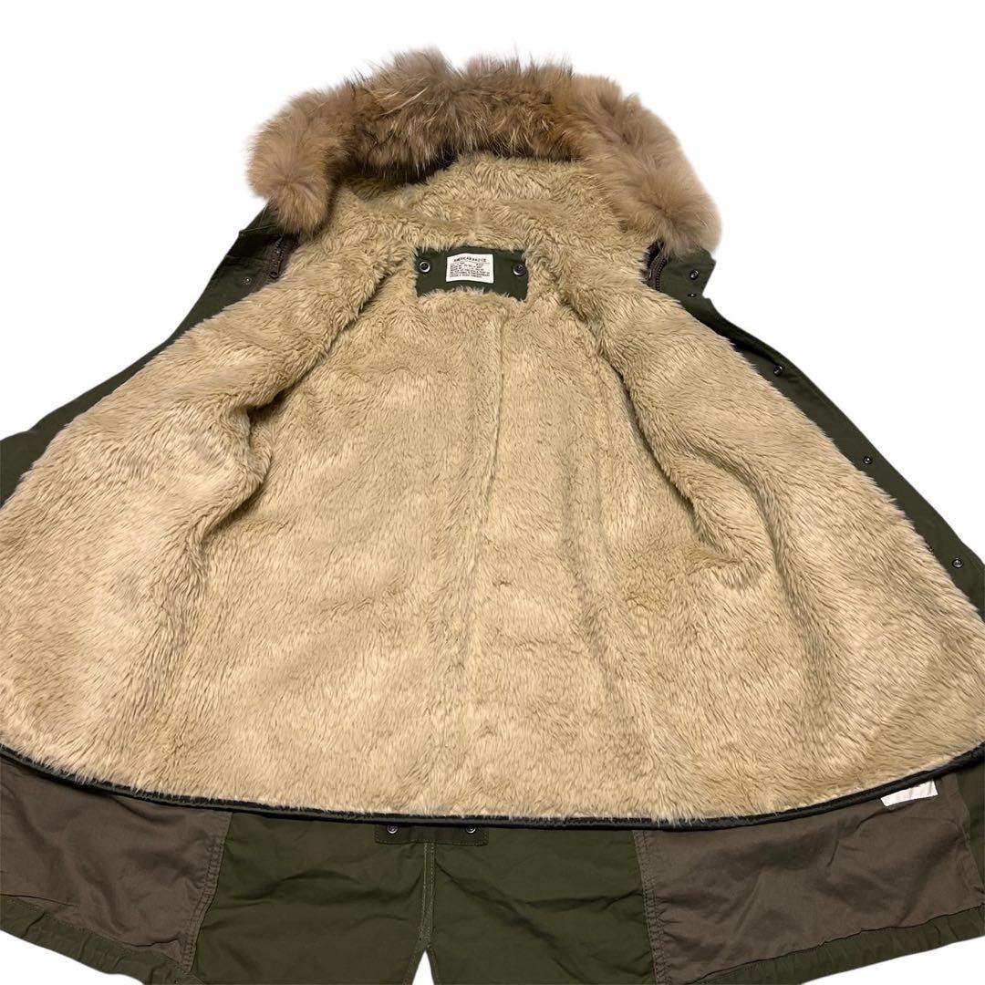 【美品】アメリカンラグシー モッズコート オリーブ Ｍ 4way ラクーンファー