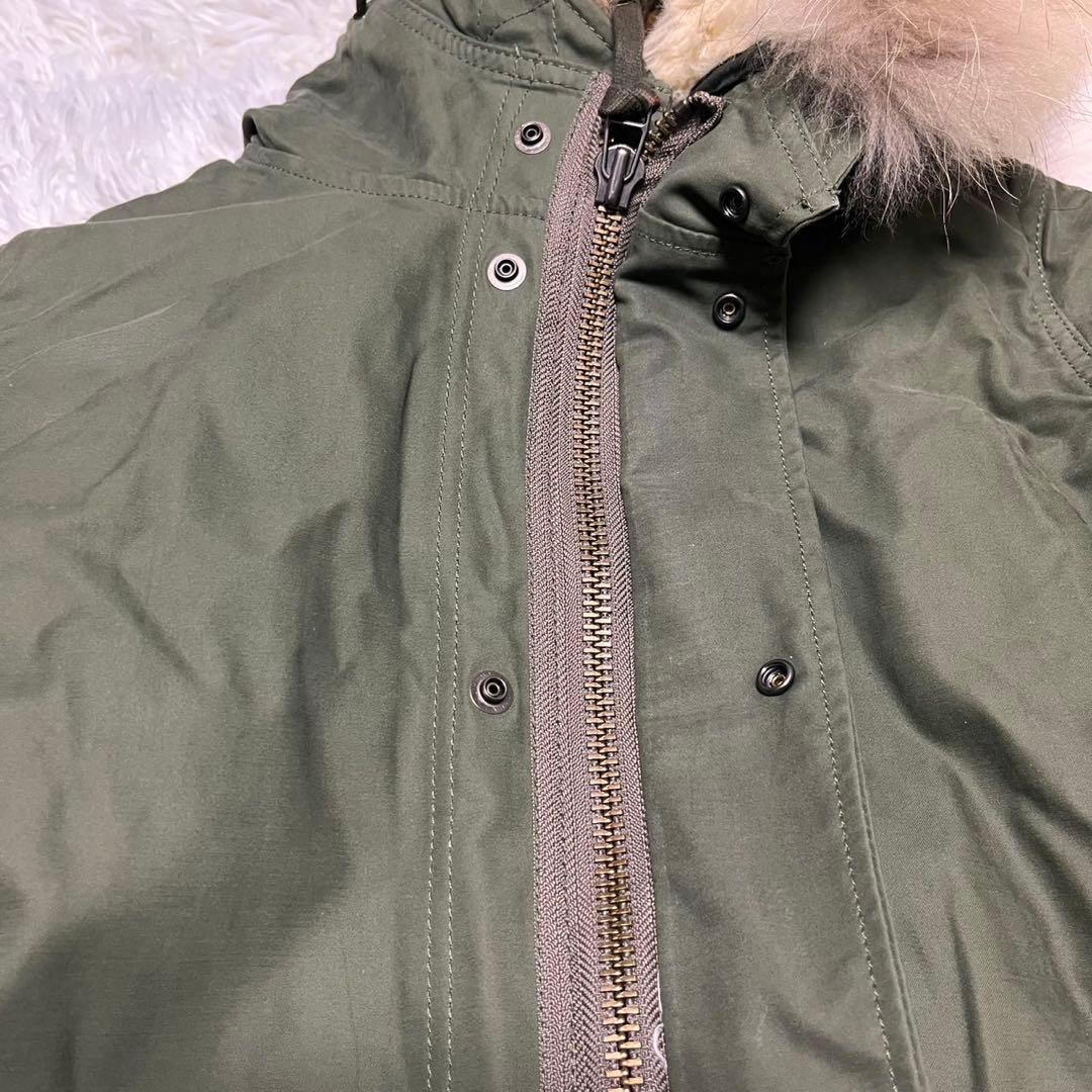 【美品】アメリカンラグシー モッズコート オリーブ Ｍ 4way ラクーンファー