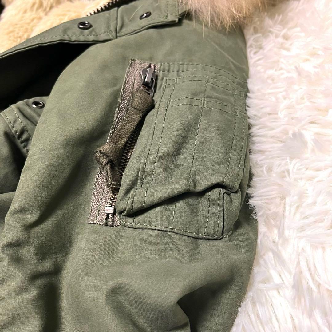 【美品】アメリカンラグシー モッズコート オリーブ Ｍ 4way ラクーンファー
