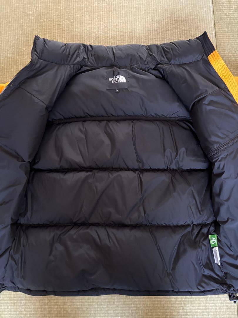 THE NORTH FACE ダウンジャケット Ｌ　イエロー/ブラック
