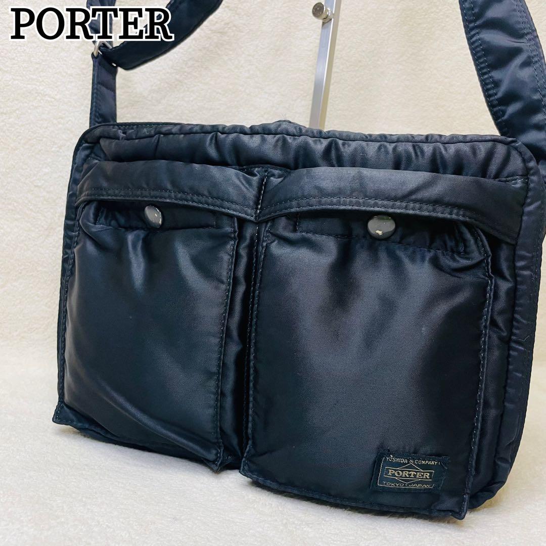 PORTER ポーター タンカー ショルダーバッグ 二層 黒 L