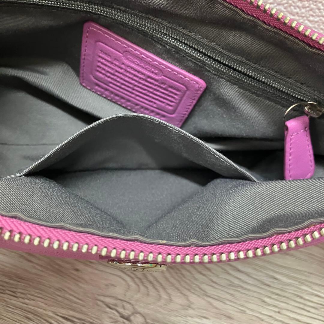 coach コーチ　ピンク ナイロン ショルダーバッグ★