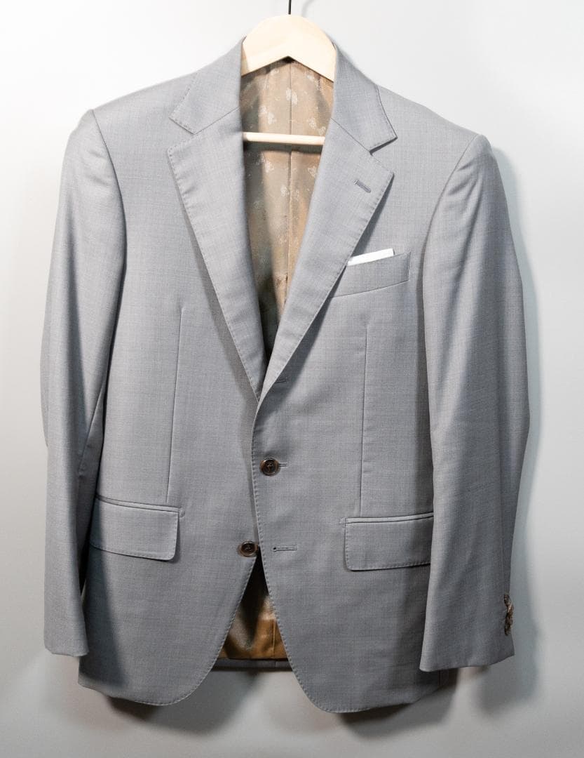 スーツ ゼニア TRAVELLER ライトグレー Mサイズ相当 美品