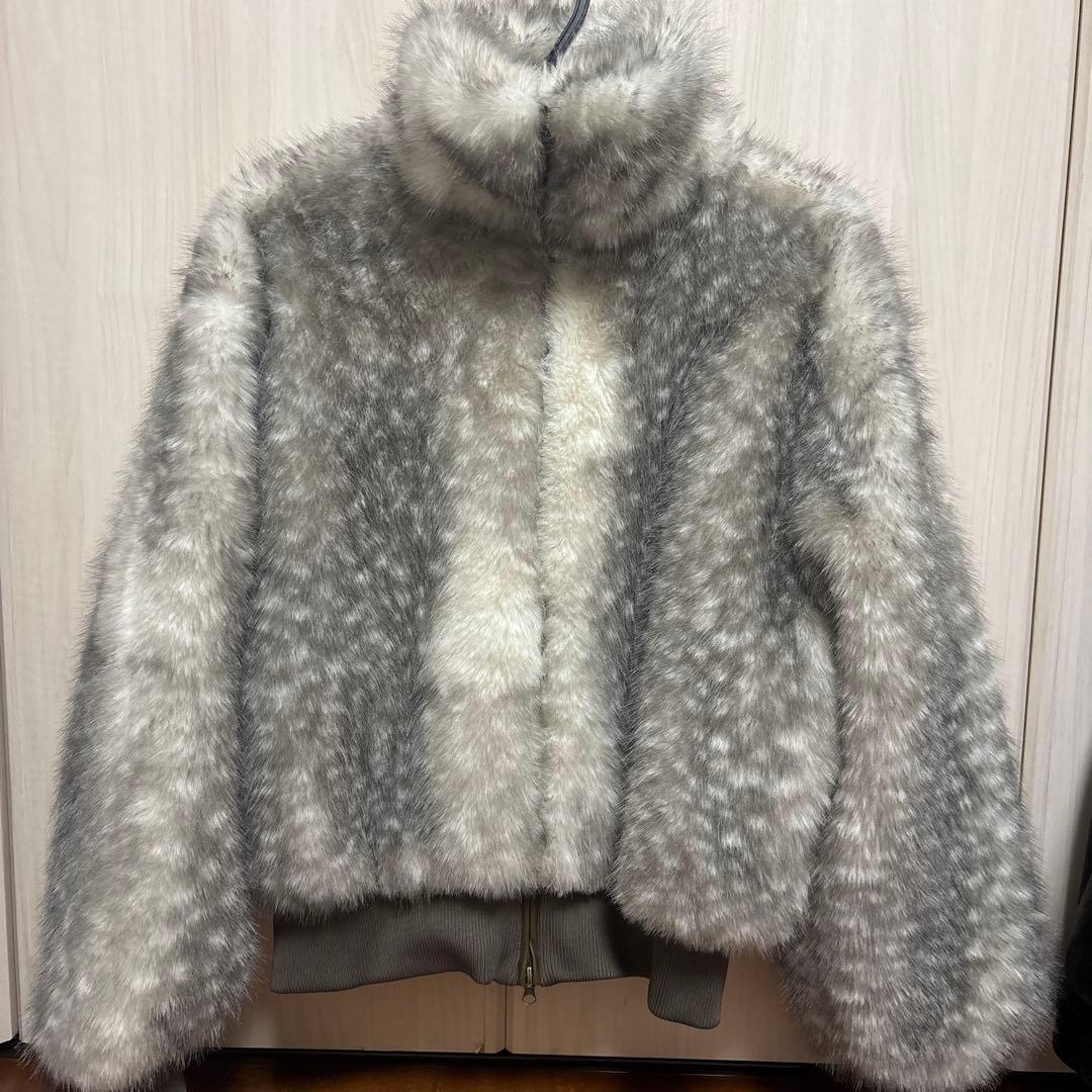 HTH bambi full zip jacket ファーコート グレー