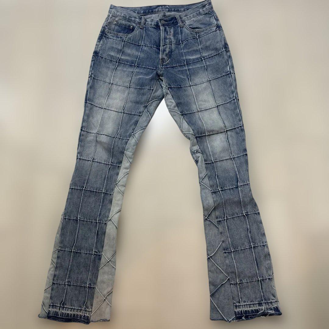 mnml ミニマル デニムパンツ ブーツカット フレア バギー　30inch