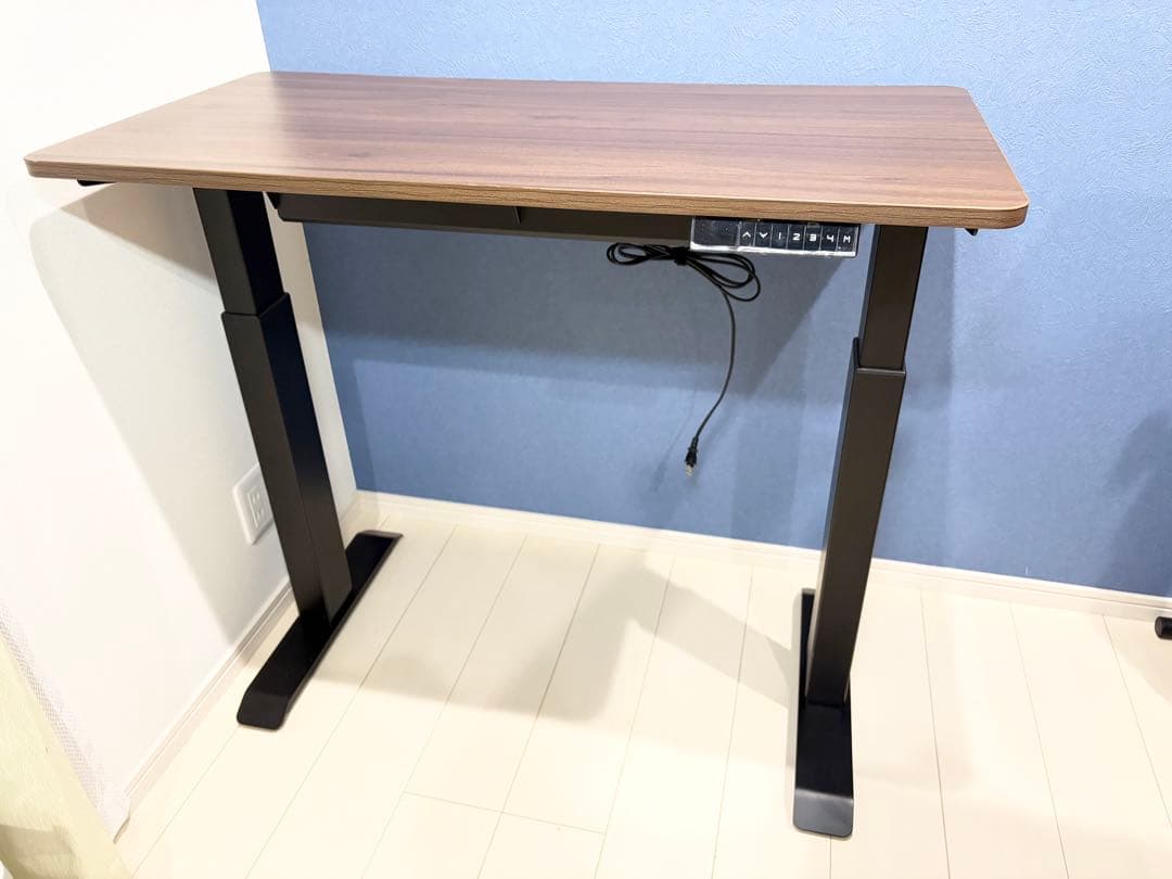 YAMAZEN 電動昇降デスク スリムモデル 100×50 ダークブラウン／BK