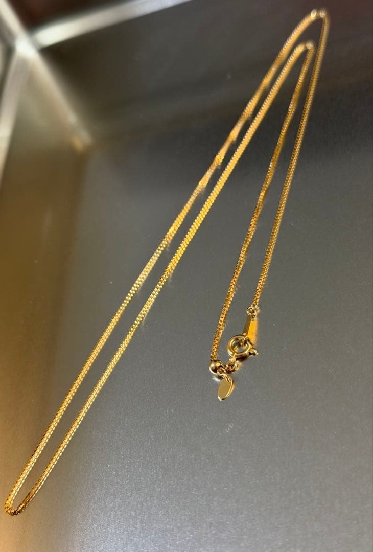 2.5g k18 18金 ベネチアンチェーン ネックレス 50㎝ 0.9㎜