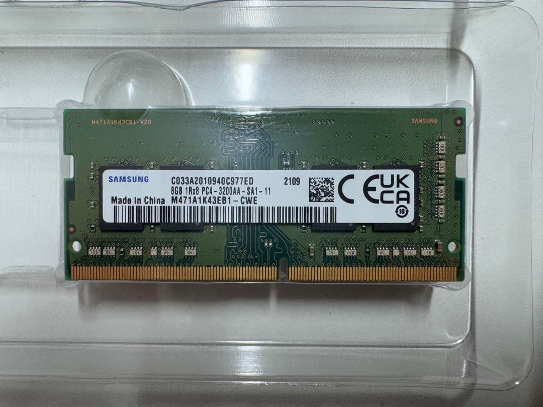 SAMSUNG PC4-3200AA 8GB×2枚（16GB） ddr4 メモリ