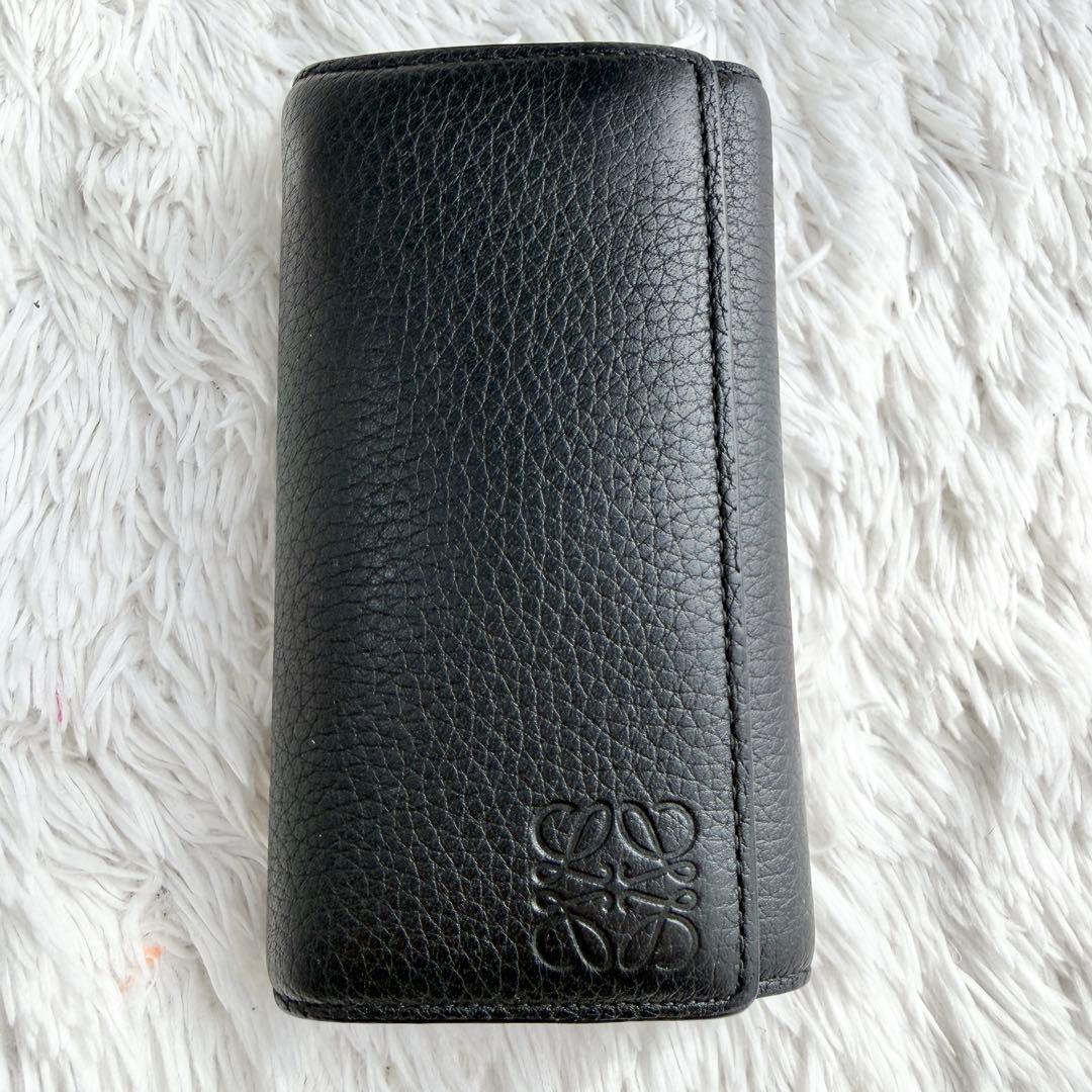 【極美品】ロエベ メンズ キーケース ソフトグレインカーフ ６連 アナグラム