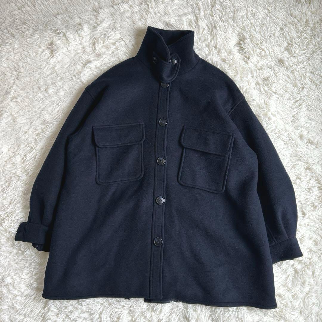 ✨美品✨ ビアズリー ウールビッグショートコート 2WAY 近年 23AW