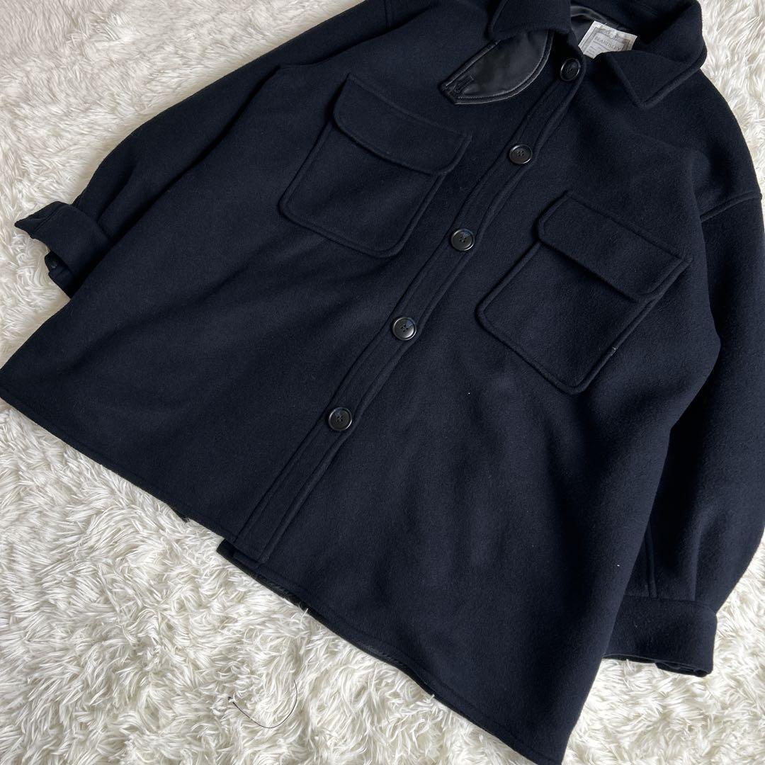 ✨美品✨ ビアズリー ウールビッグショートコート 2WAY 近年 23AW