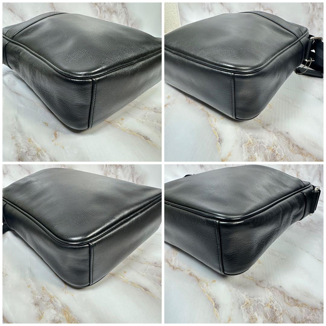 【極美品】　COACH コーチ　ショルダーバッグ　ブラック　本革　斜めがけ