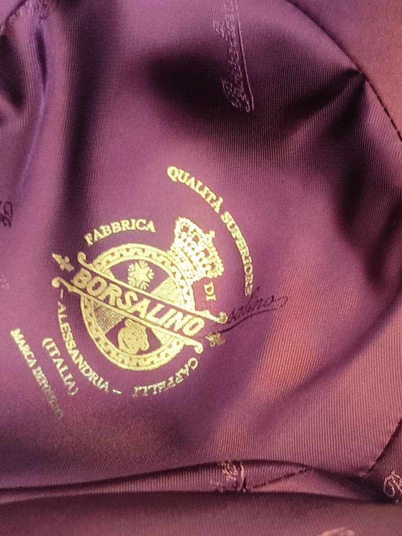 Borsalino 黒 フェルトハット 中折れ