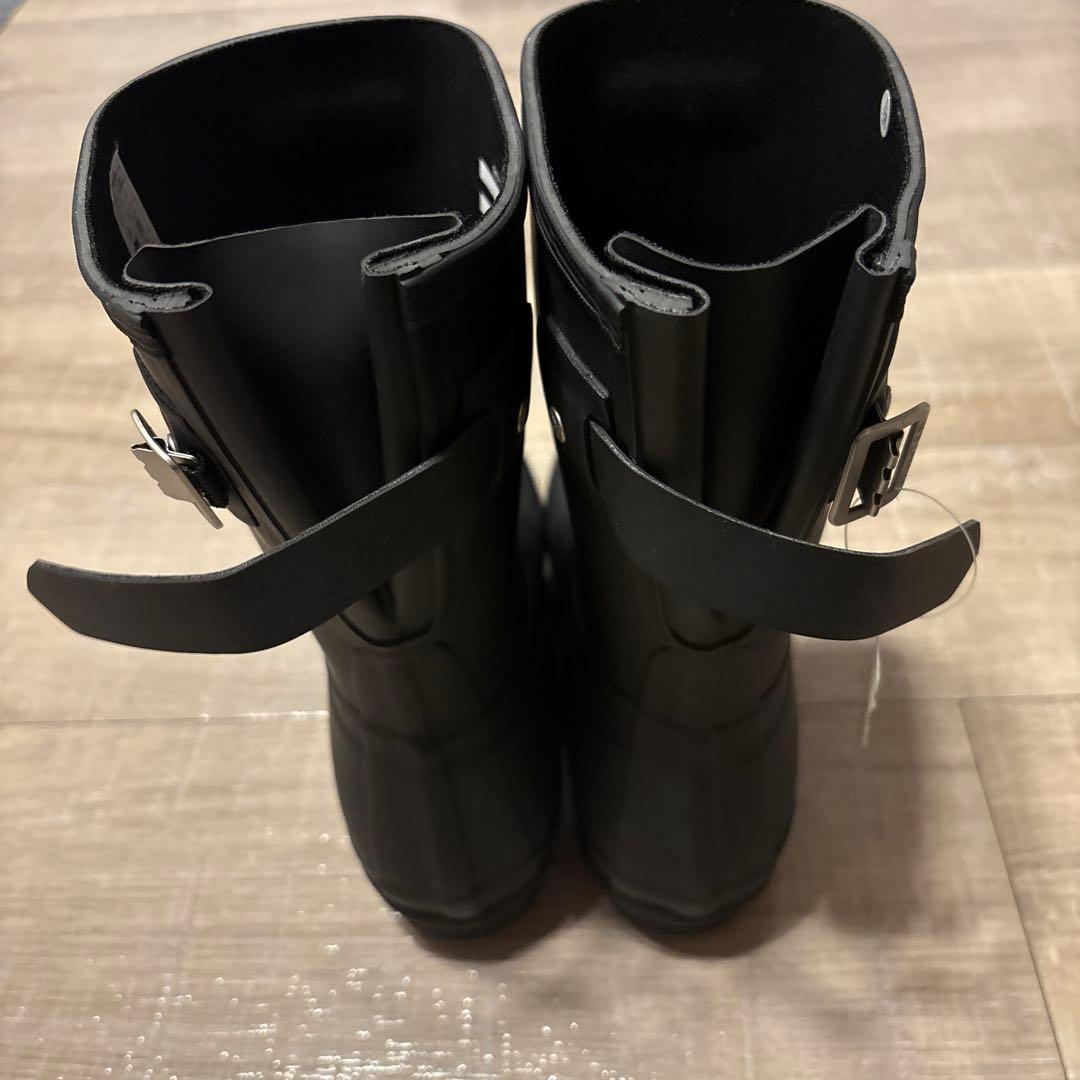 ハンター ショートバック アジャスタブル レインブーツ ブラック 24 cm