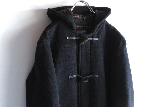英国 モンゴメリー 裏チェック ウールメルトン ミドル ダッフルコート 38