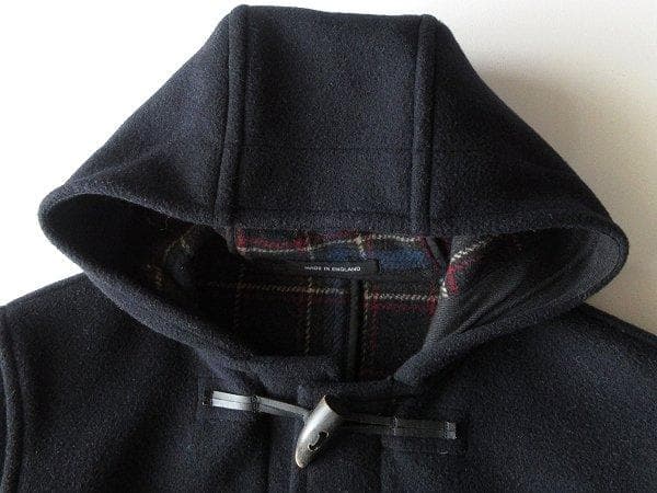 英国 モンゴメリー 裏チェック ウールメルトン ミドル ダッフルコート 38