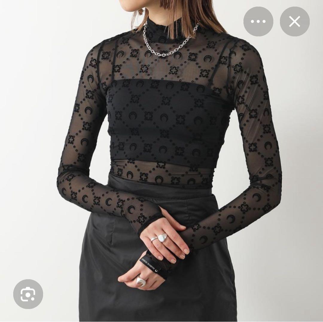 トップス MARINE SERRE Marine Serre Moonogram