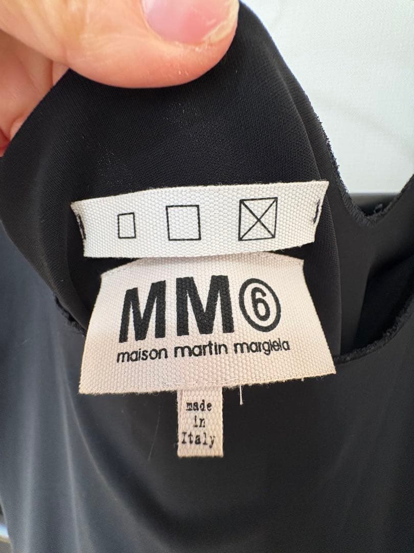 超希少　MM6 ブラックノースリーブ ロングワンピース