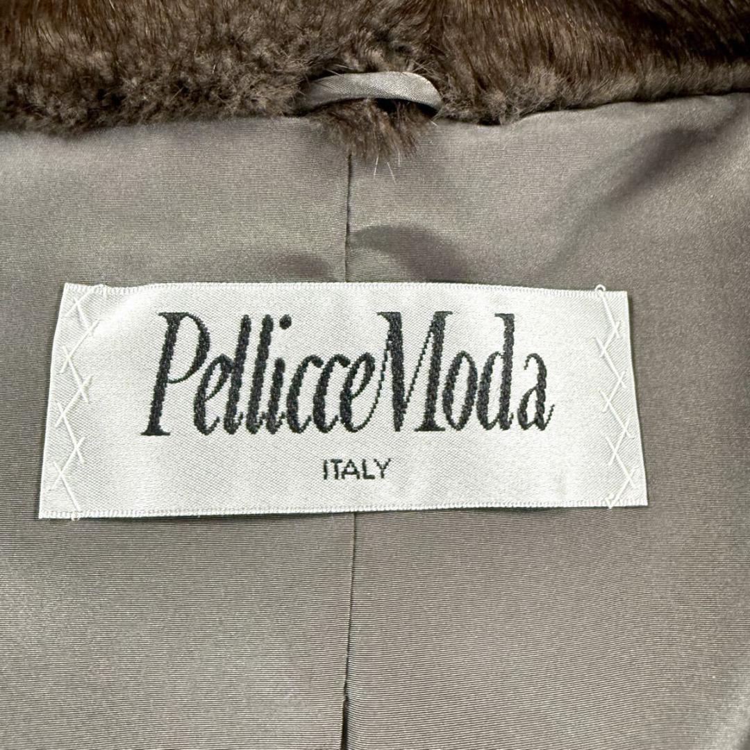 ペリーチェモーダ ミンク ブラウン系 コート L相当 七分袖 AA241