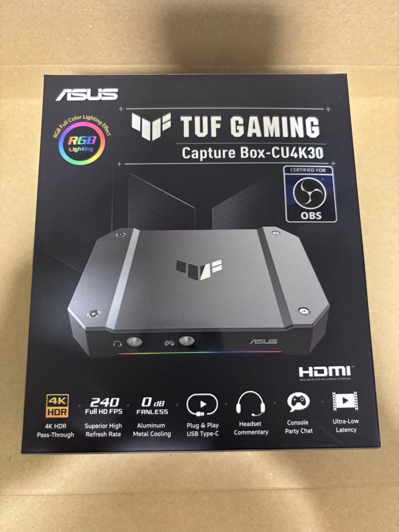 ASUS TUF GAMING Capture Box-CU4K30 中古品