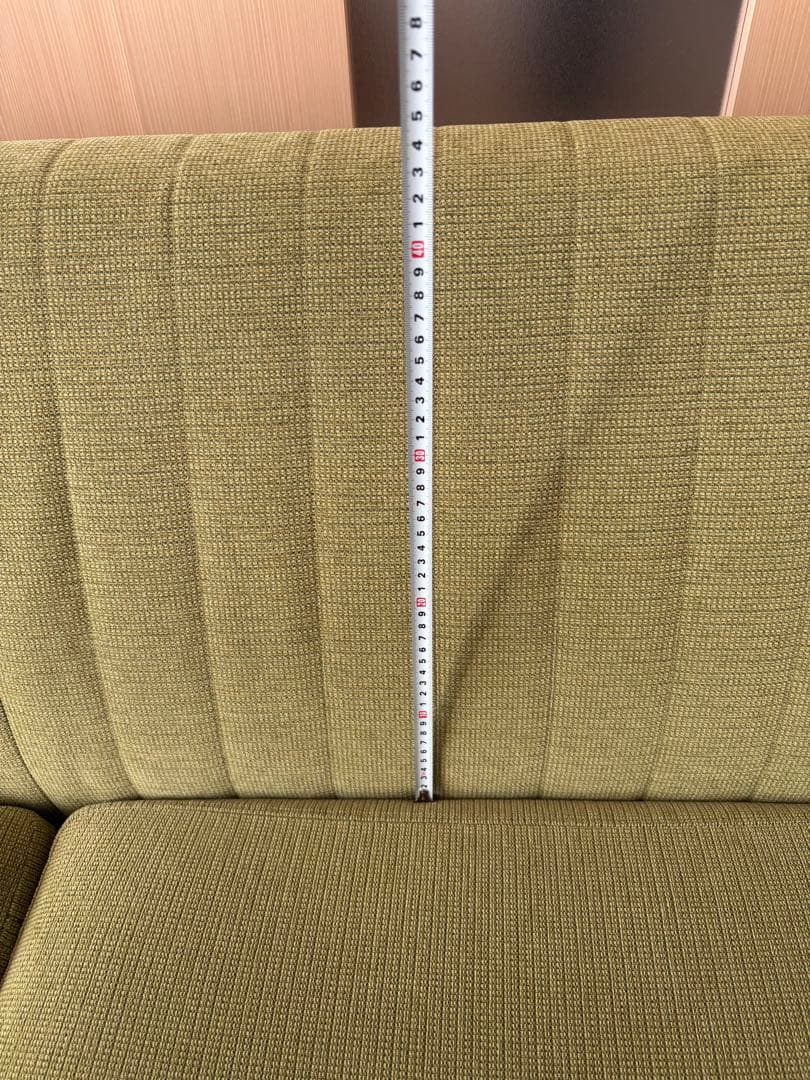 マルイチセーリング　ファブリックソファ 3人掛け ソファ　グリーン　木製　美品