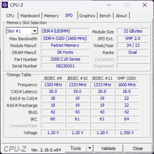 【中古】Patriot Viper DDR4 3200MHｚメモリ 64GB