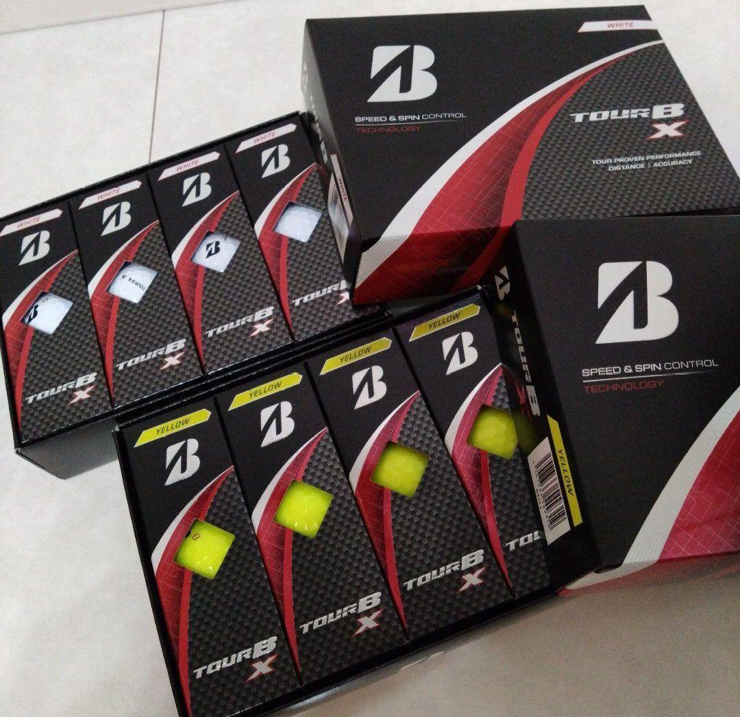 ★ブリヂストン★新品未使用品♪ツアーBX　ホワイト＆イエロー　2ダース