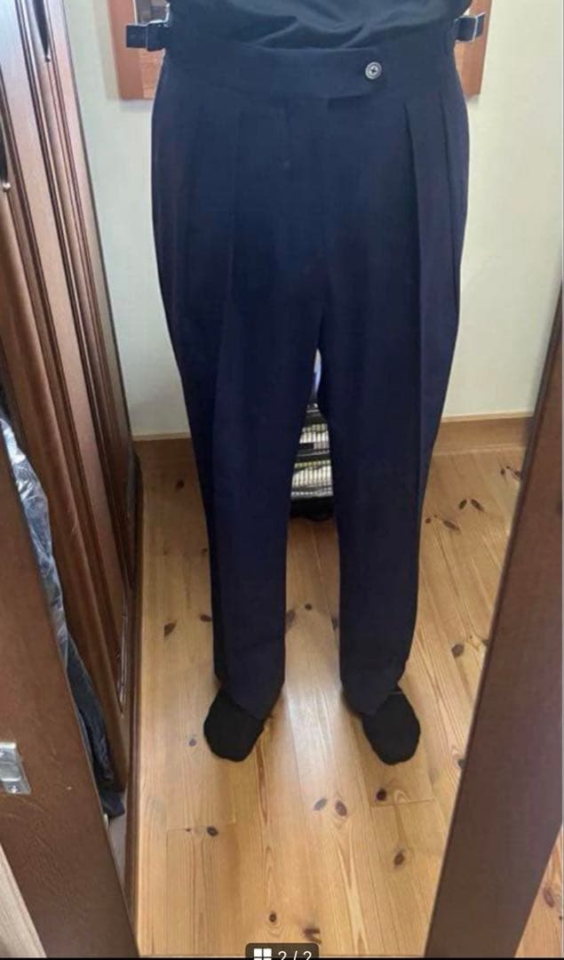 NEAT BELTLESS ヴィンテージ ウール ワイド スラックス