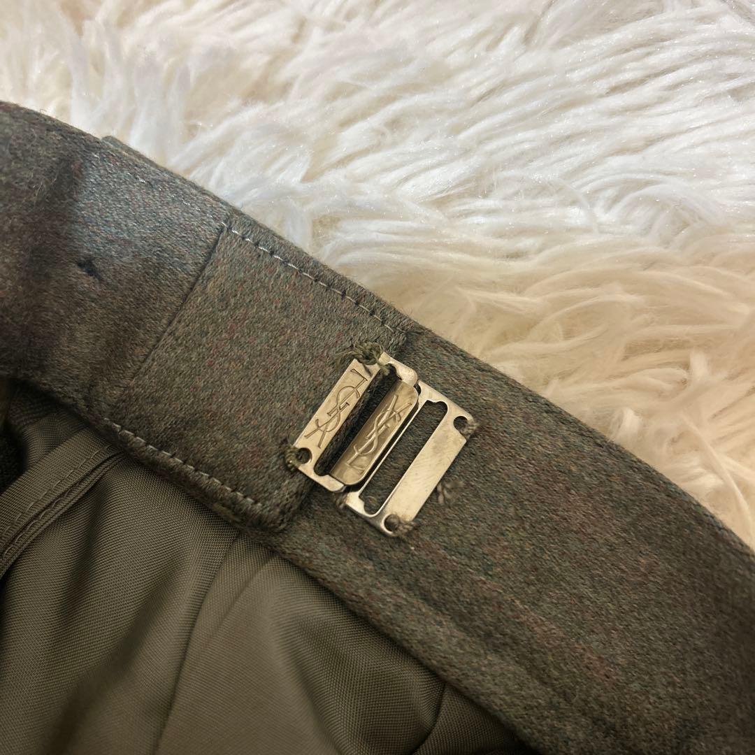 ✨美品✨イヴサンローラン スカートスーツ　ダブル　ウール　セットアップ　M L