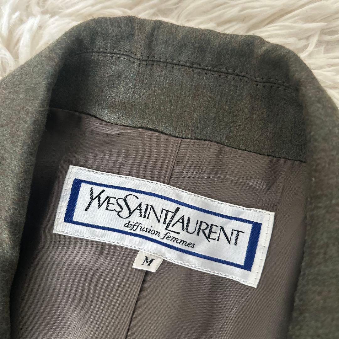 ✨美品✨イヴサンローラン スカートスーツ　ダブル　ウール　セットアップ　M L
