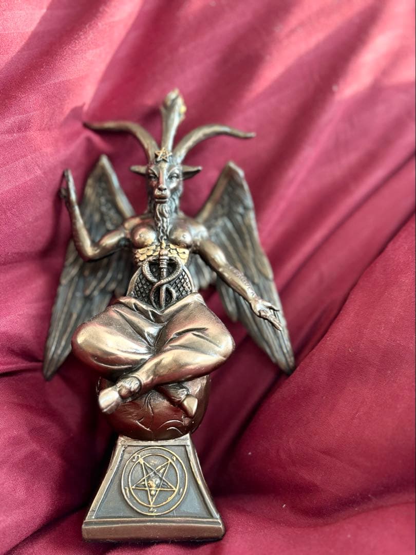 バフォメット像 ブロンズ製 置物 約30cm