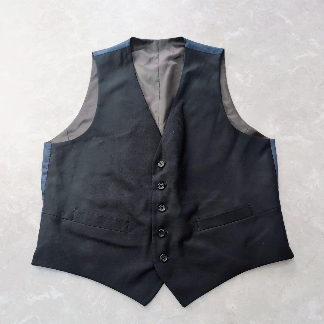 【未使用級】AOYAMA　3ピース　黒　L　超ゆったり体型　BE6 ドット柄