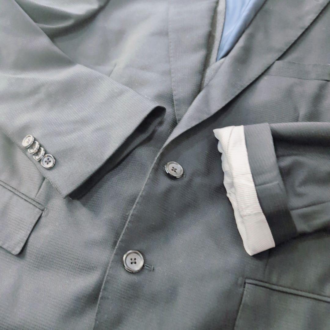 【未使用級】AOYAMA　3ピース　黒　L　超ゆったり体型　BE6 ドット柄