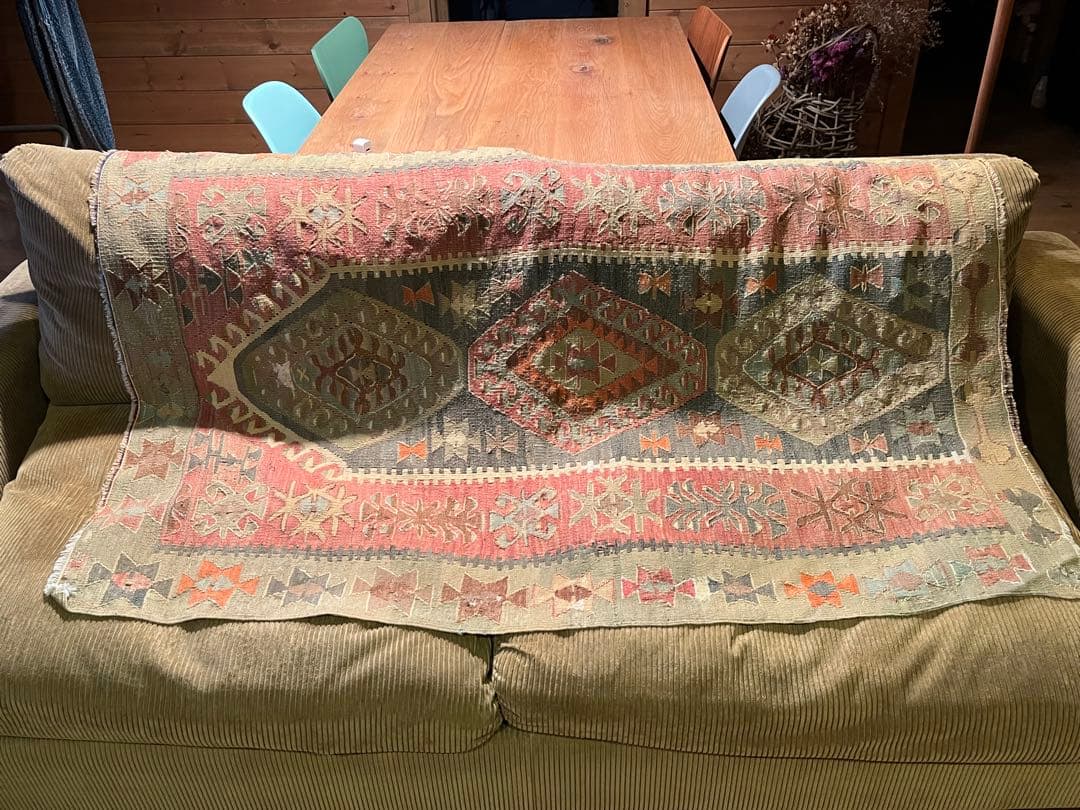 70年代オールドキリム トルコヴィンテージラグ　truck furniture