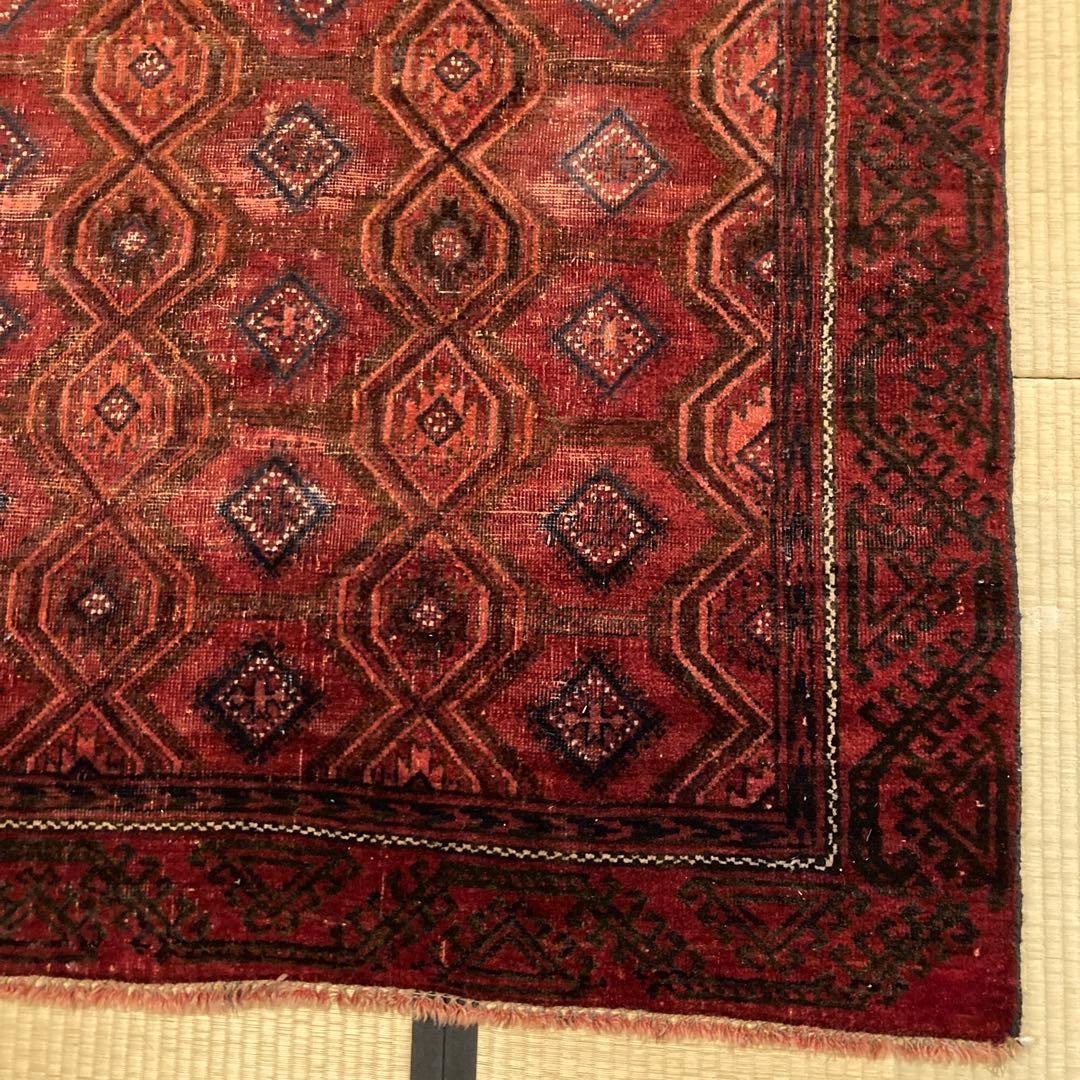 Ku！ビンテージvintageトライバルラグ ★職人の手仕事 ★トルクメン